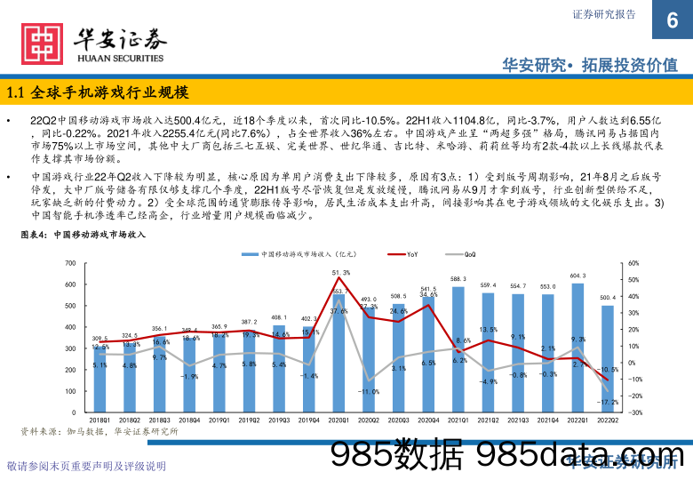 游戏行业：市场空间、竞争和主流厂商（腾讯控股，网易-S，三七互娱）核心产品的分析_华安证券插图5