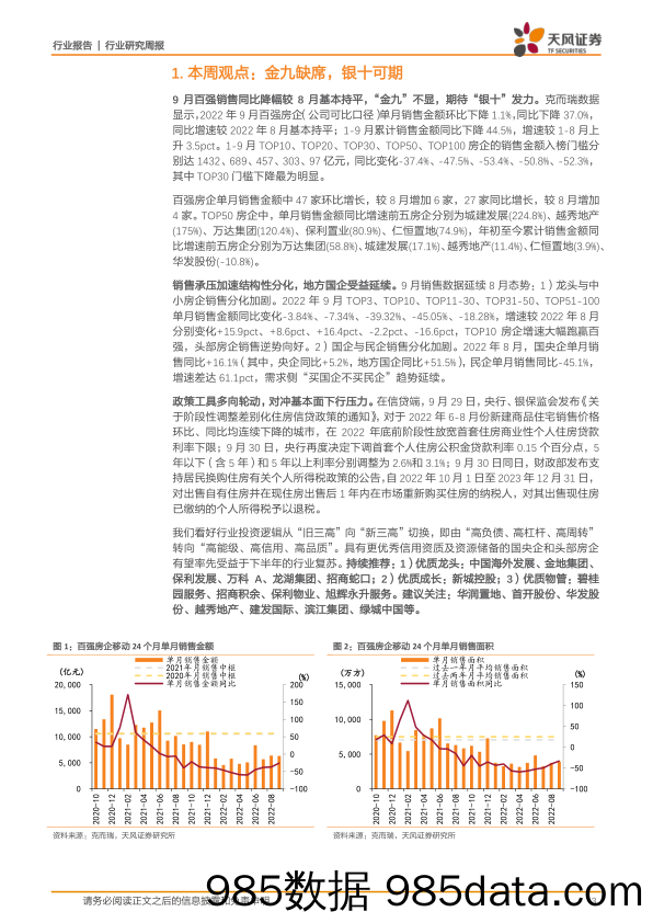 房地产行业研究周报：金九缺席，银十可期_天风证券插图2