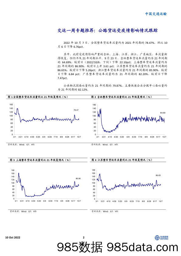 中国交通运输周报：国庆假期全国邮政快递业运行安全平稳，共揽投快递包裹超41亿件_海通国际插图1