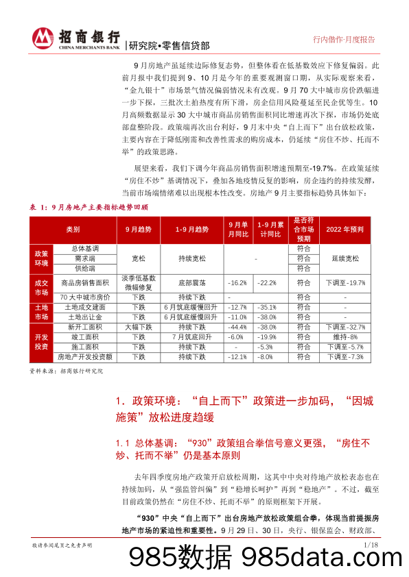 房地产2022年9月报：三季度边际修复有限，四季度或仍处于底部盘整阶段_招商银行插图3