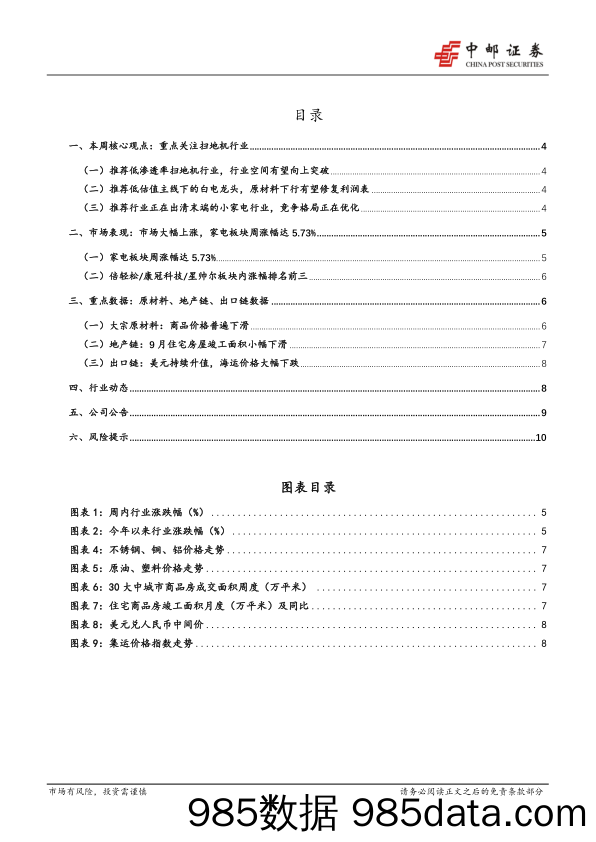 家用电器行业周报：家电板块周涨幅达5.73%，倍轻松 康冠科技板块内涨幅居前_中邮证券插图2