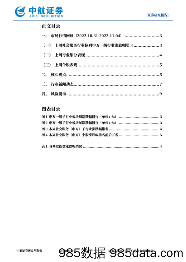 社会服务行业·周观点：关注“出行复苏+元宇宙”双投资主线_中航证券插图1