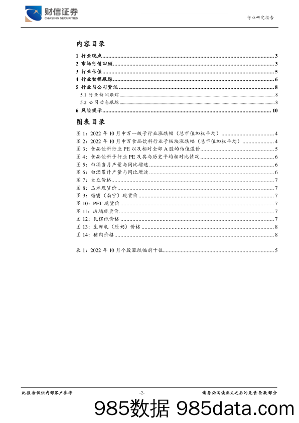 食品饮料行业月度点评：三季报落地，静待消费复苏_财信证券插图1