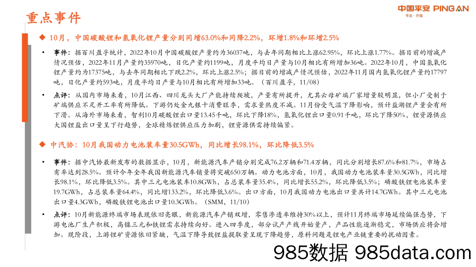 新材料周报：新能源汽车产销双增，锂盐需求支撑有力_平安证券插图1