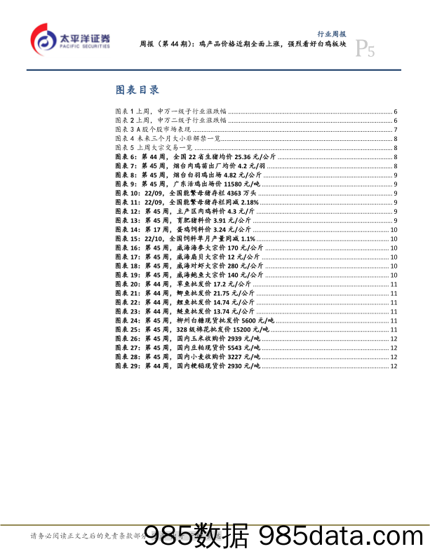 农林牧渔周报（第45期）：10月祖代更新少，种鸡紧缺加剧，继续看好白鸡板块_太平洋插图4