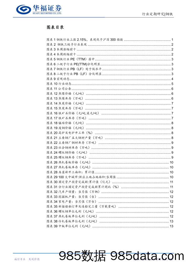 钢铁行业周报：房地产市场情绪提振、普钢需求有望上升；特钢板维持高景气_华福证券插图2