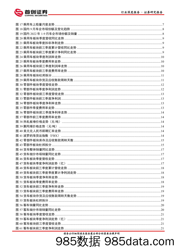 汽车行业深度报告：2022汽车行业三季报总结：Q3汽车产业销量走强，主机厂&零部件龙头业绩频超预期_首创证券插图3