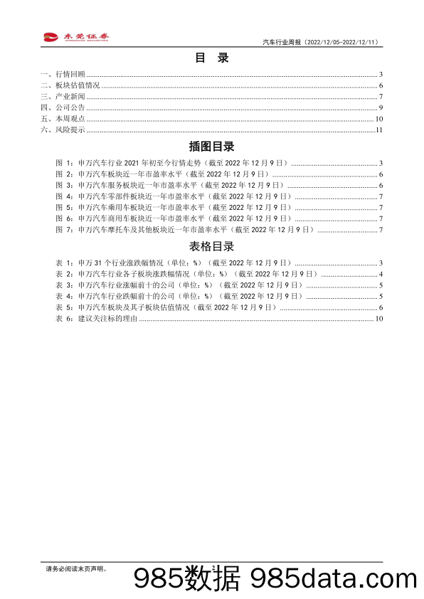 汽车行业周报：中汽协发布11月汽车产销数据，表现低于预期_东莞证券插图1