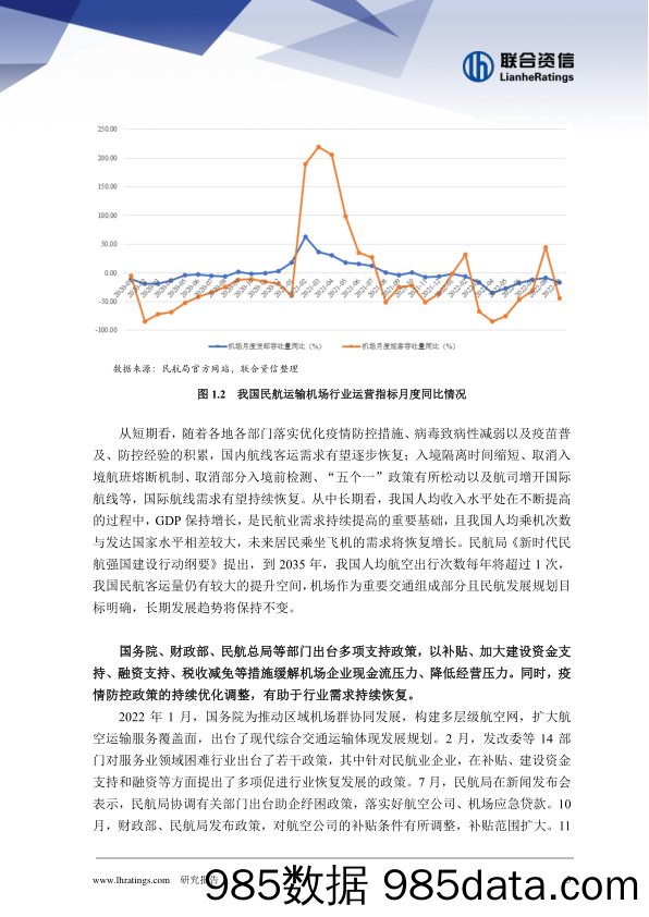 机场行业回顾及展望：防疫政策优化，行业需求有望改善_联合资信插图3