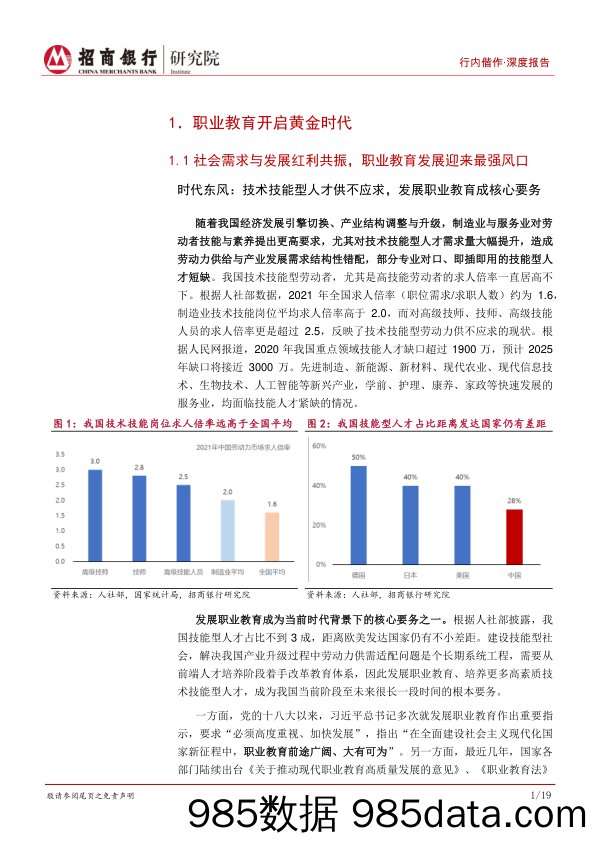 教育行业研究之职业教育：乘时代东风享政策红利，民办高等职业教育迎来春天_招商银行插图3