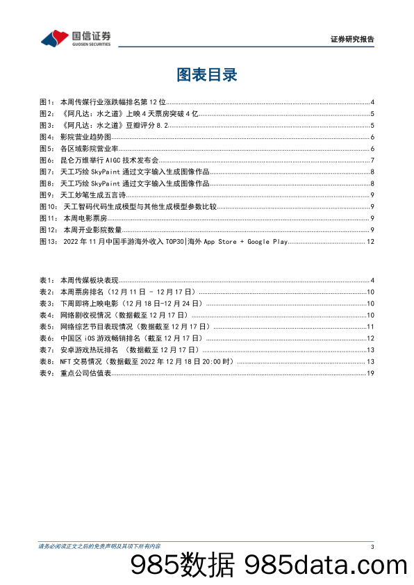 传媒互联网周报：《阿凡达2》推进影院复苏节奏，关注AIGC开源技术新品发布_国信证券插图2