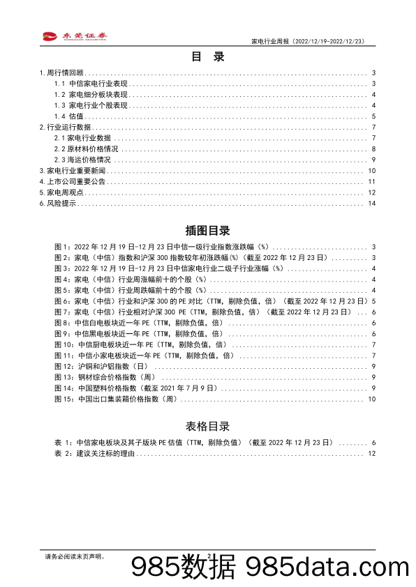 家电行业周报：双12电商节刺激，家电市场有所回温_东莞证券插图1