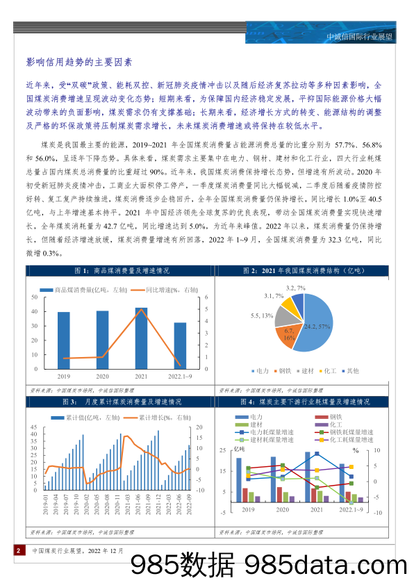 中国煤炭行业展望，2022年12月_中诚信国际插图1