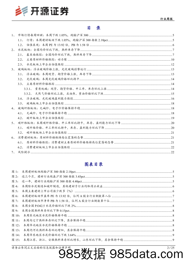 建筑材料行业周报：保交楼政策主线&疫情宽松延续，建材继续向上可期_开源证券插图1