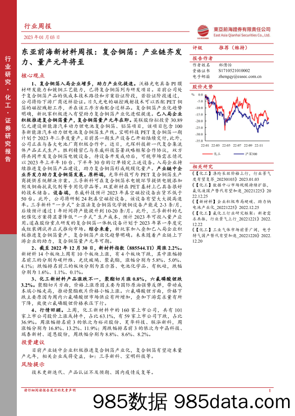 新材料周报：复合铜箔：产业链齐发力、量产元年将至_东亚前海证券插图