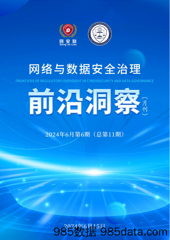 《网络与数据安全治理前沿洞察》2024年6月（总第11期）