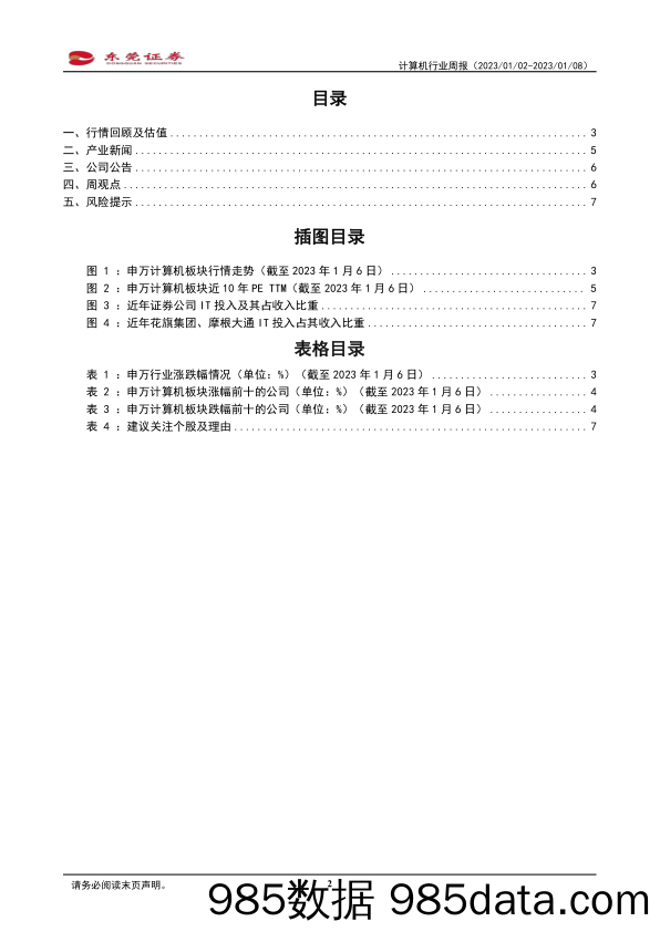 计算机行业周报：政策引导券商进一步加大IT投入_东莞证券插图1