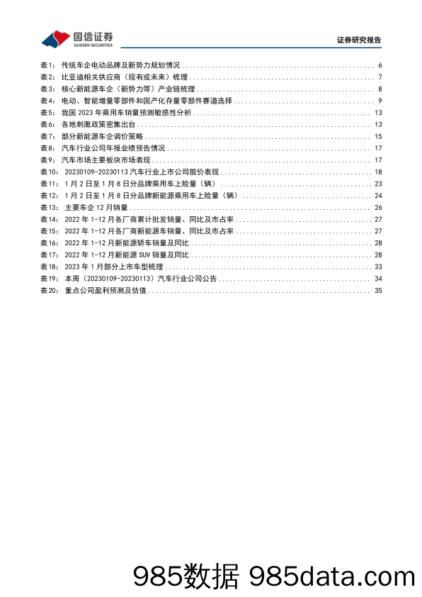 汽车行业周报（2023年第2周）：2022年新能源汽车销量同比增长93%，多家车企调价备战2023_国信证券插图3