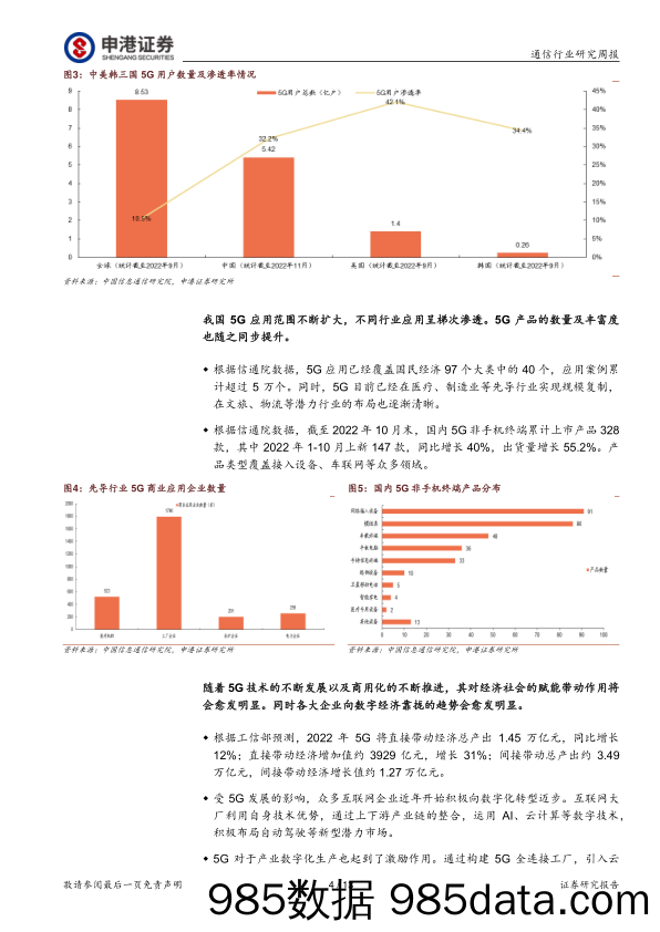 通信行业研究周报：5G发展硕果累累 持续赋能数字经济_申港证券插图3