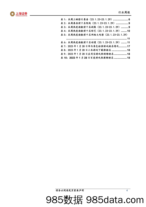 互联网传媒行业周报：春节档票房表现可期，内容板块基本面有望触底回升_上海证券插图3