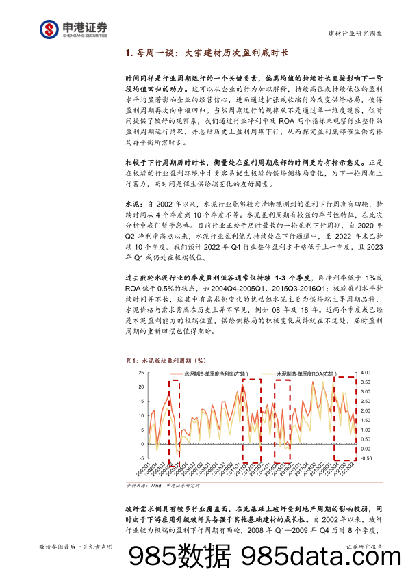 建筑材料行业研究周报：大宗建材盈利底格局重塑助力新周期_申港证券插图3