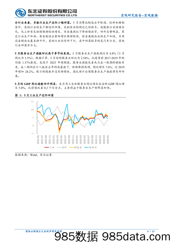 5月经济数据点评：消费改善，基建回落-240617-东北证券插图3