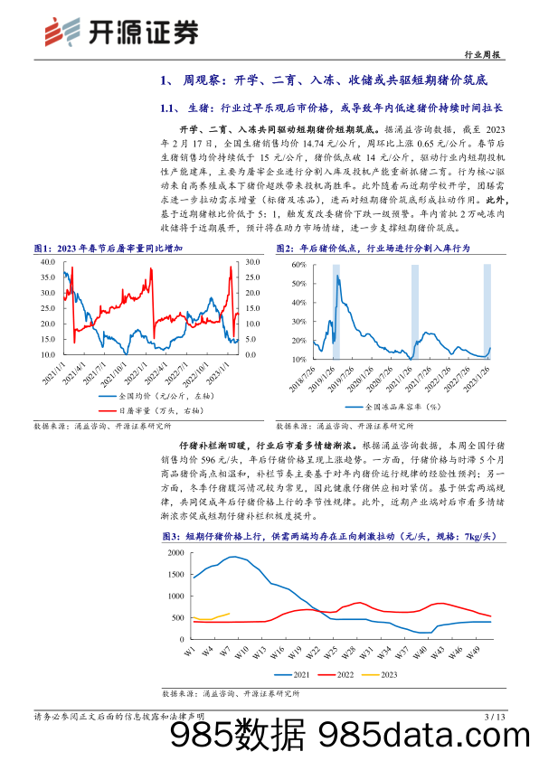 农林牧渔行业周报：开学、二育、入冻、收储或共驱短期猪价筑底_开源证券插图2