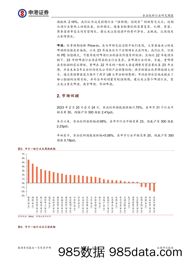 食品饮料行业周报：守得繁花 芬芳自来_申港证券插图2