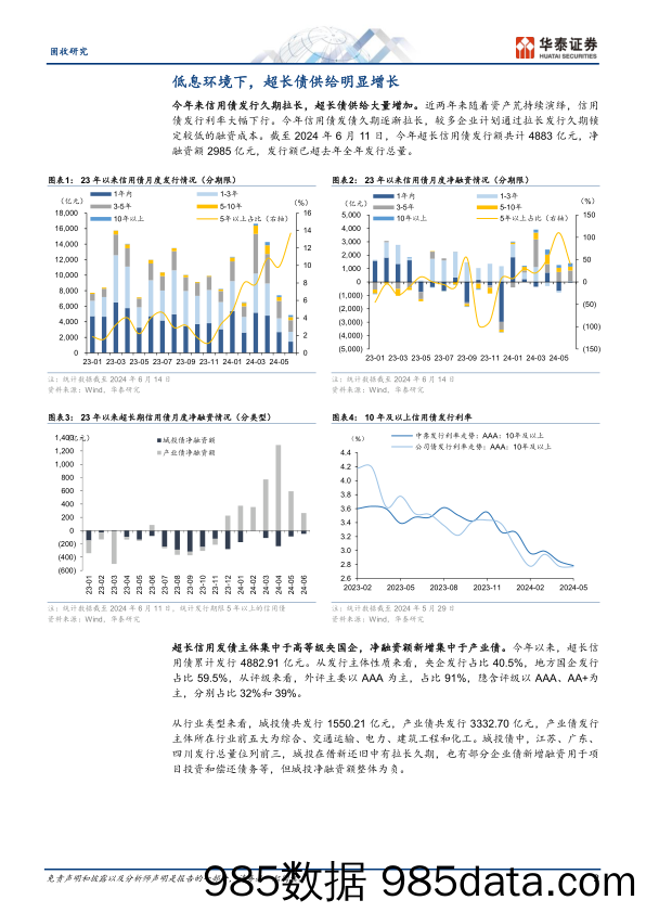 固收动态点评：关注资产荒下的信用超长债机会-240617-华泰证券插图1