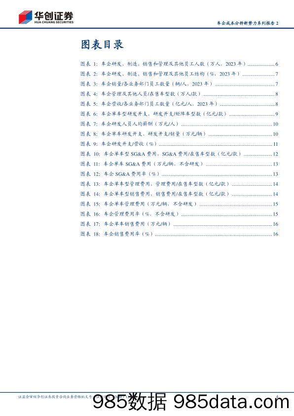 汽车行业车企成本分拆新势力系列报告2：成本投入与产出效率篇-240624-华创证券插图3