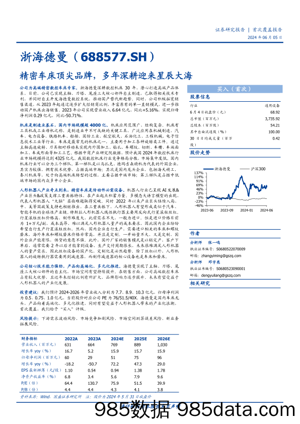 浙海德曼-688577.SH-精密车床顶尖品牌，多年深耕迎来星辰大海-20240605-国盛证券插图