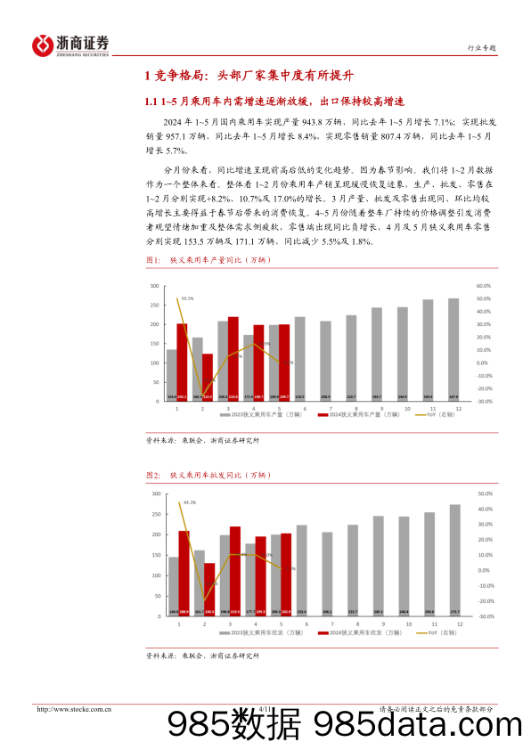 汽车行业2024中报业绩前瞻：建议关注壁垒高、盈利能力稳健的汽车标的-240627-浙商证券插图3