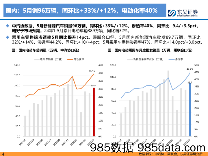 电动车行业2024年6月策略：国内本土电动车销量亮眼，产业链Q3旺季可期-240625-东吴证券插图3