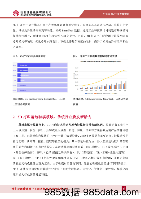 通用设备行业3D打印专题报告(二)：3D打印赋能传统行业，鞋模产业化应用加速落地-240626-山西证券插图5