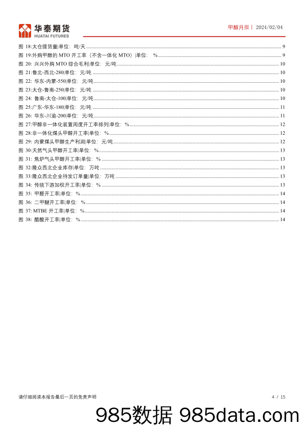 甲醇月报：2月到港下滑预期，甲醇价格反弹-20240204-华泰期货插图3