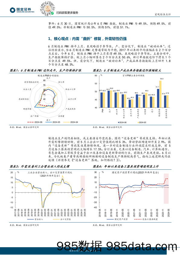 2024年6月PMI点评：内需“曲折”修复，外需韧性仍强-240630-国金证券插图3