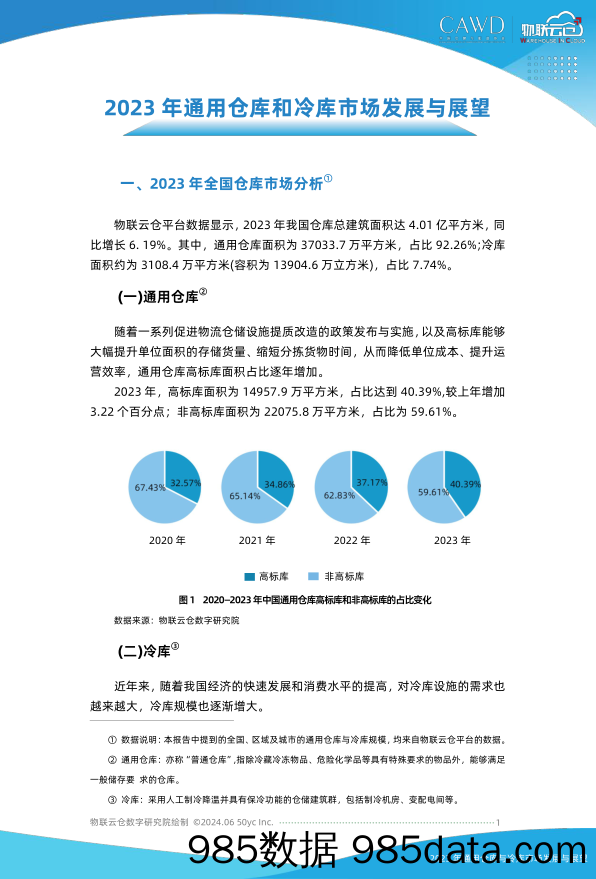 2023年通用仓库和冷库市场发展与展望