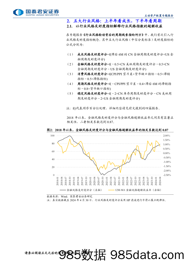 2024年中期A股风格主动配置展望：大小盘均衡配置，成长略优于价值-240702-国泰君安插图4