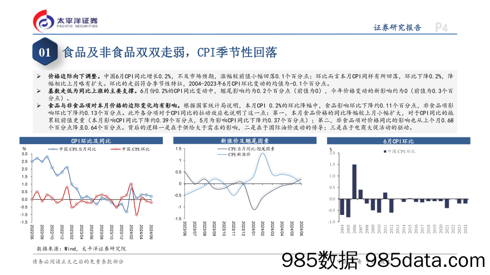 6月通胀数据点评：价格持续温和运行-240710-太平洋证券插图3