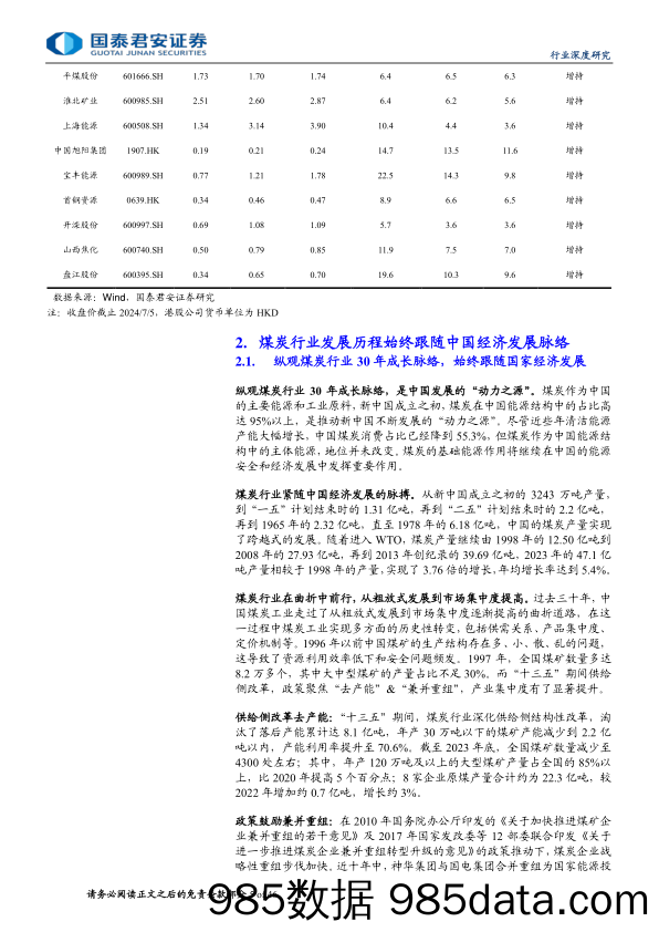 煤炭行业更新报告：煤炭行业复盘30年，投资逻辑的更迭-240710-国泰君安插图4