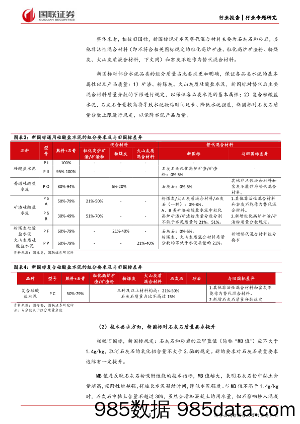 建筑材料及新材料行业：水泥新国标有哪些影响？-240711-国联证券插图5