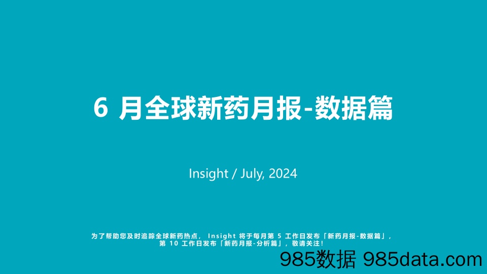 丁香园：2024年6月全球新药月度报告-数据篇