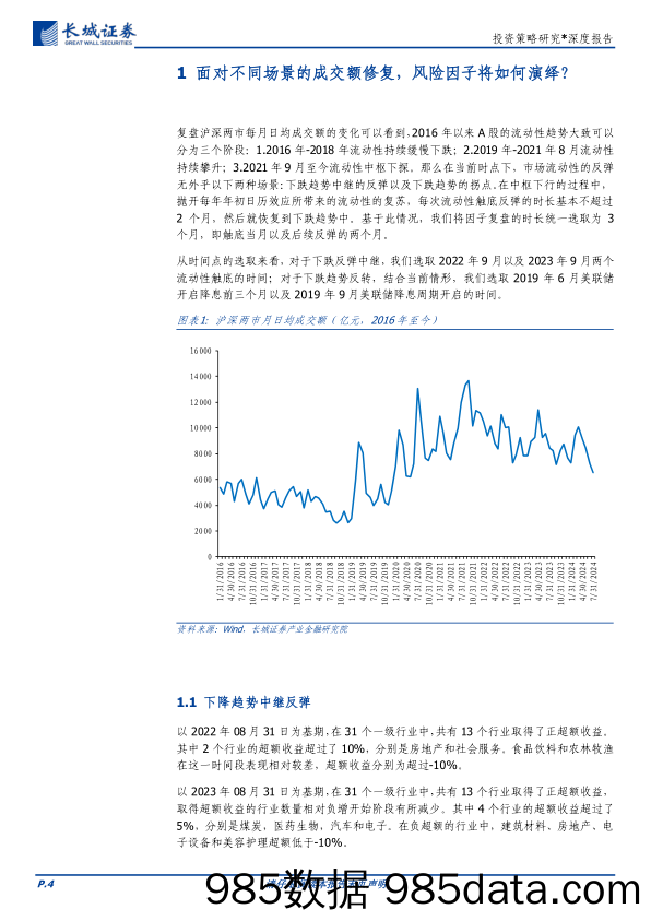 投资策略研究：成交额再创新低背景下，风格配置何去何从？-240723-长城证券插图3