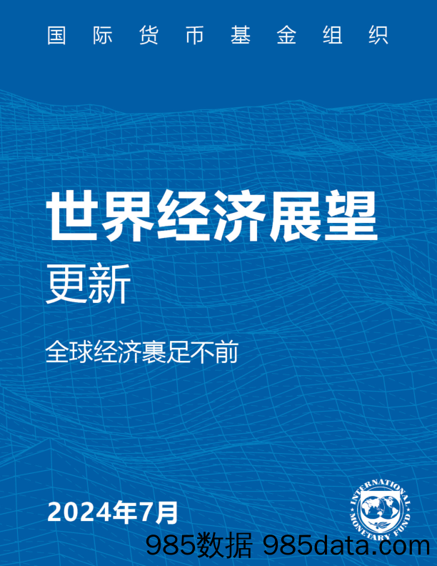 2024年世界经济展望报告--7月刊