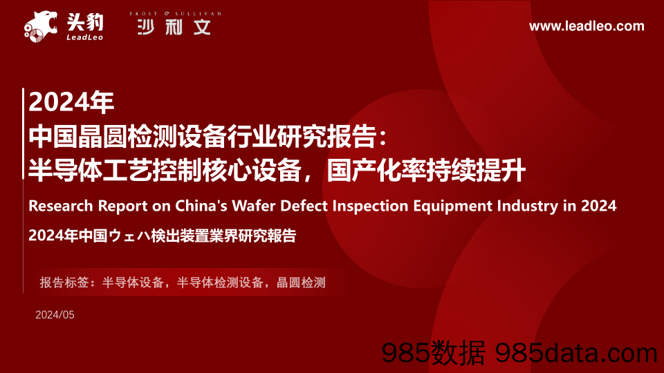 2024年中国晶圆检测设备行业研究报告