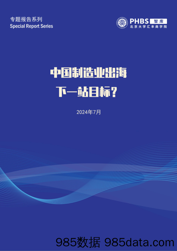 北大汇丰-中国制造业出海下一站目标？-2024.7