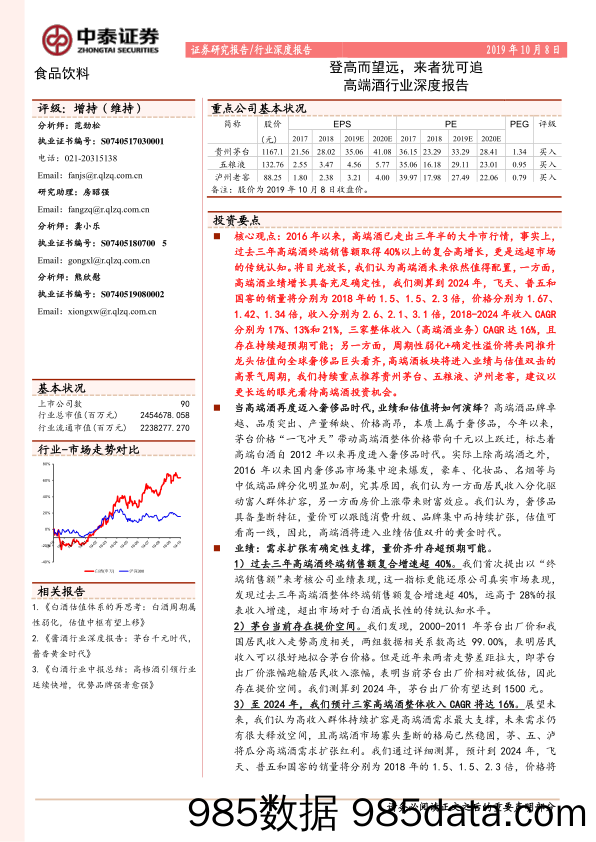 【酒市场研报】高端酒行业深度报告：登高而望远，来者犹可追-20191008-中泰证券