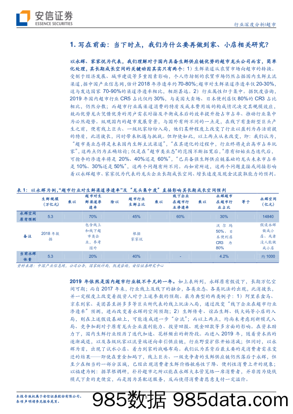 【生鲜研报】2020消费行业超市国内外生鲜到家、小店模式深度分析：当前时点，我们如何看待超市行业变化？-20200305-安信证券插图4