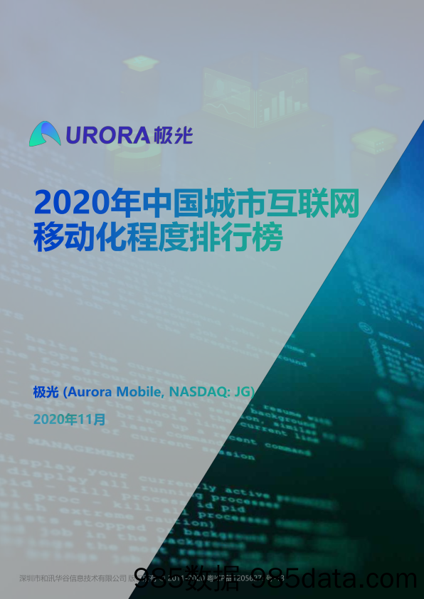 20201228-【互联网】2020年中国城市互联网移动化程度排行榜-极光-202012