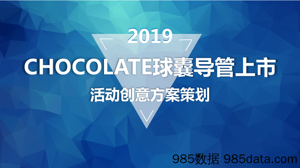 【精选策划】20200212-2019CHOCOLATE球囊导管上市活动创意方案